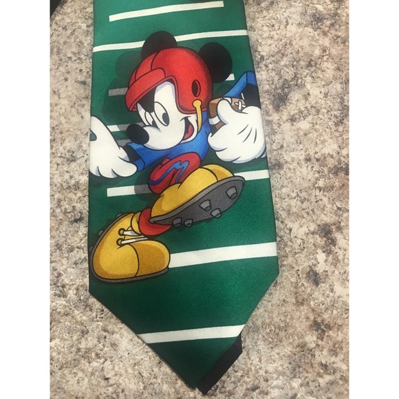 Mickey Unlimited Disney Novelty Silk Neck Tie Mickey Mouse Football - Picture 2 of 6